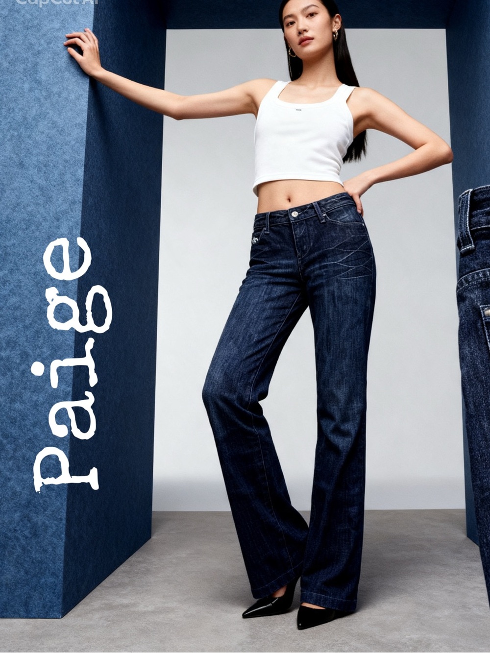 PAIGE Dark Blue Bootcut Jeans